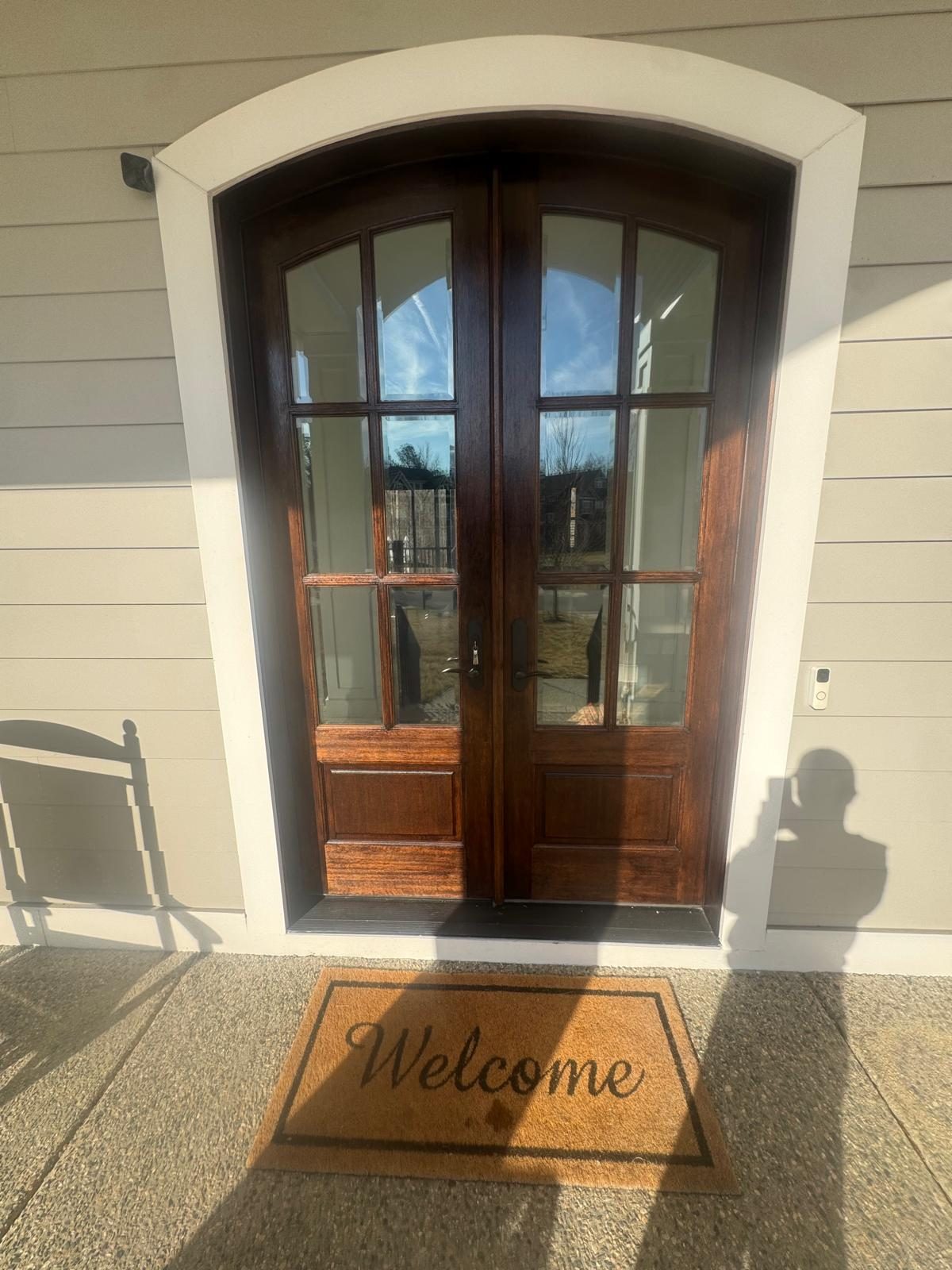 Custom double-door residential entry